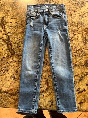 Jordache Girls Light-Med Blue Distressed Skinny Jeans